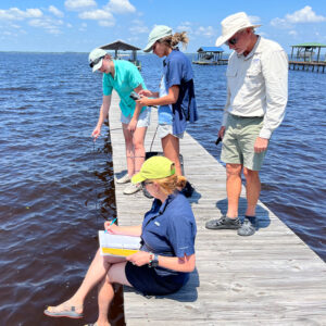 the team doing water testing on the St. Johns River in Clay County