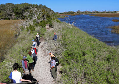 group hike in the Timucuan Preserve